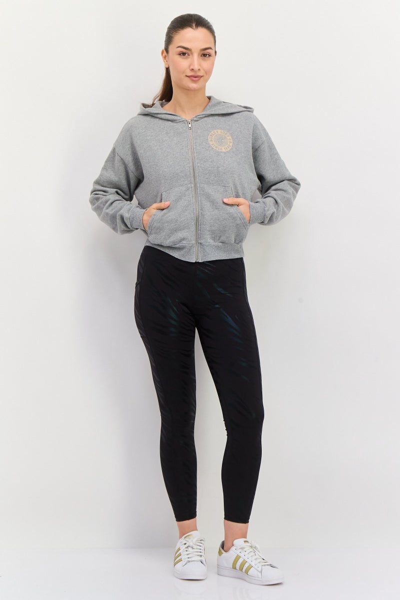 Hurley Women Sportswear Fit Long Sleeve Outdoor Hoodies, Grey - Image 2